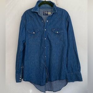 Men's Blue Denim Shirt 16 1/2x34
